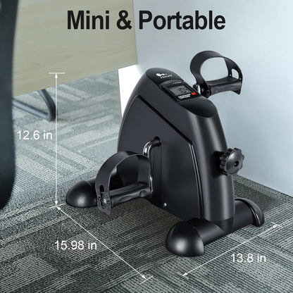 Mini bicicleta estática, para brazos y piernas con pantalla LCD.