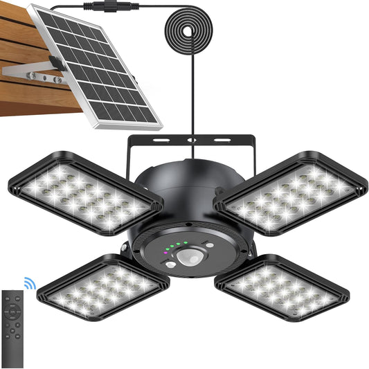 Lámpara colgante solar para interiores y exteriores, control remoto.