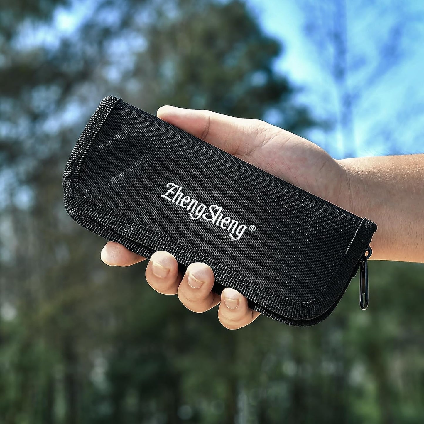 Cuchillo plegable zhengsheng de titanio color verde navaja