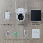 Cámara Seguridad Solar Inalámbrica 2K Exterior Wifi