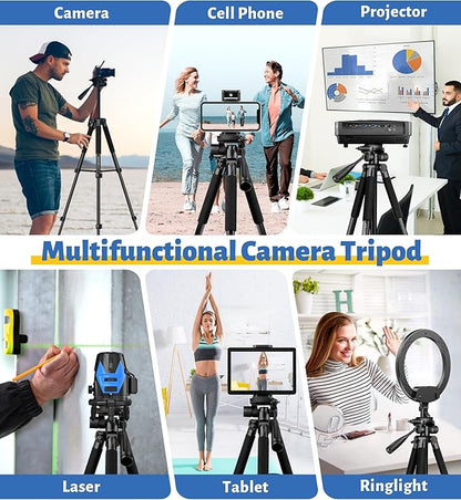 Tripode JOILCAN 67 Pulg Para Camara Y Celular Aluminio