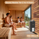 Calentador Eléctrico Para Sauna 3KW 110V Plug And Play USADO sin parrilla