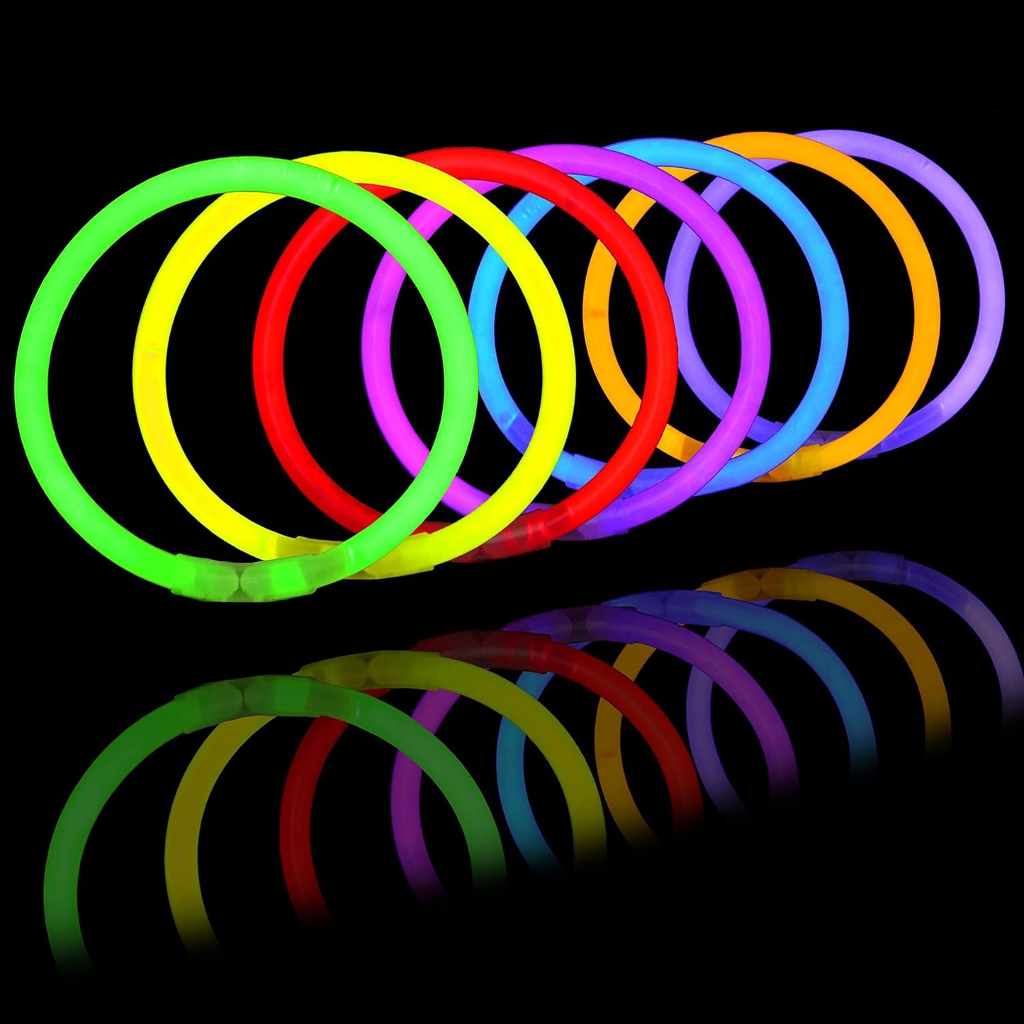 Glow Sticks Bulk 8" pulseras que Brillan en la Oscuridad, 400pcs.