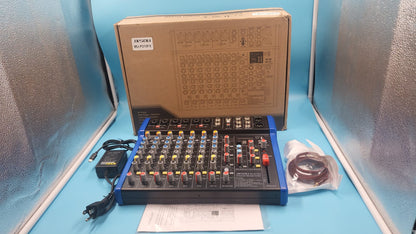 Mezclador de audio, mezclador de DJ de 12 canales JXSOU  MU-P210FX