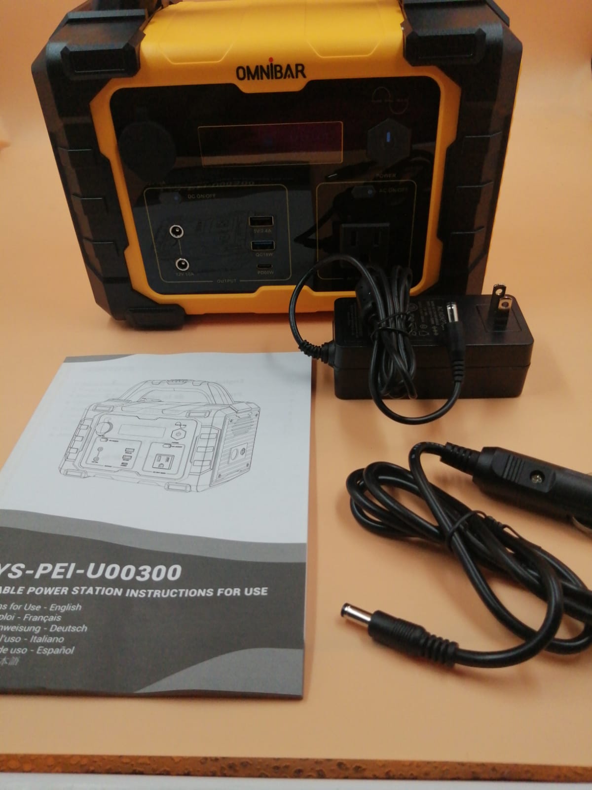 Estación de energía portátil de 300 W, batería de litio.