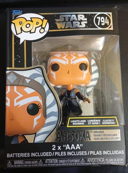 Figura Funko Pop, Star Wars Ahsoka 794, coleccionable.