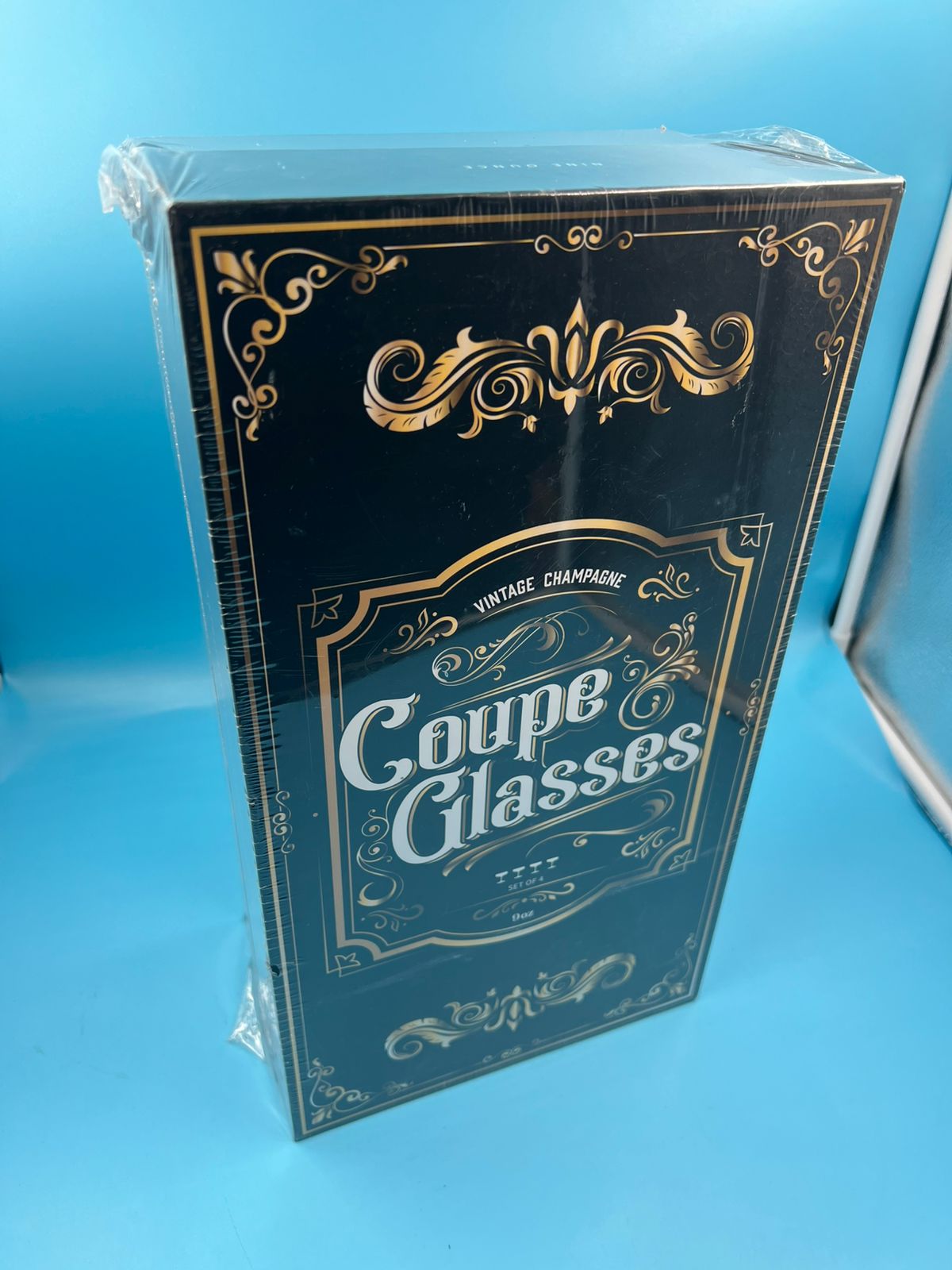 Juego de 4 copas de champán para café, cóctel vintage