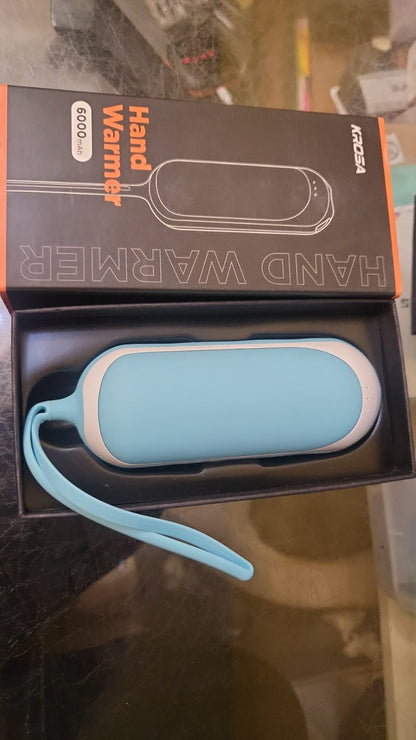 Calentadores de manos KROSA de 6000 mAh Azul Recargable