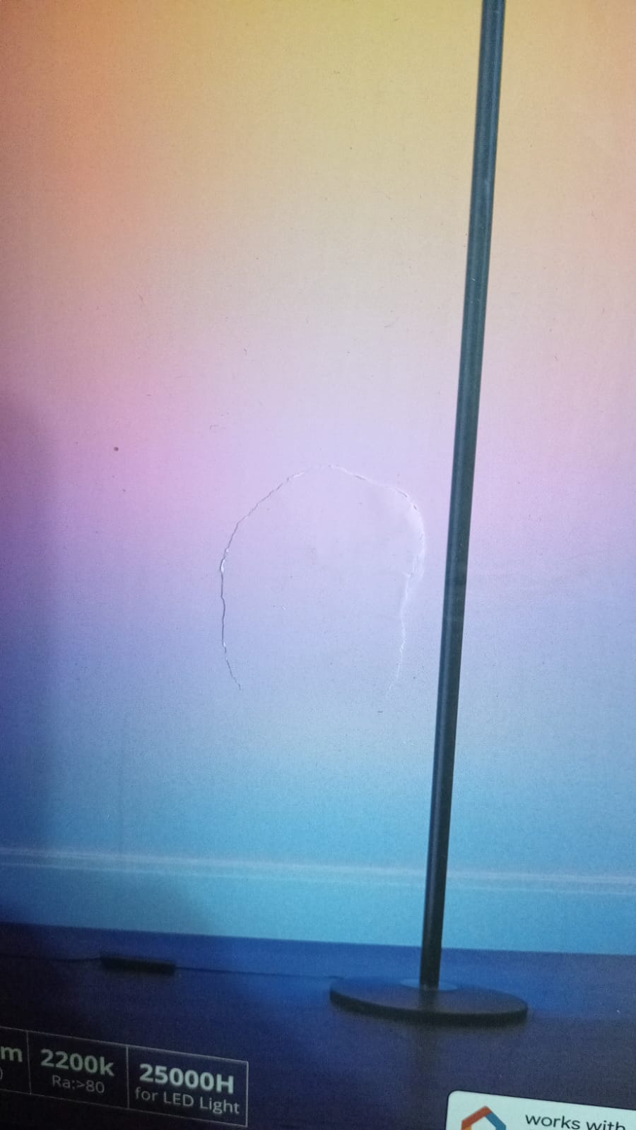 Lámpara de pie básica, Govee RGBICW, funciona con Alexa.