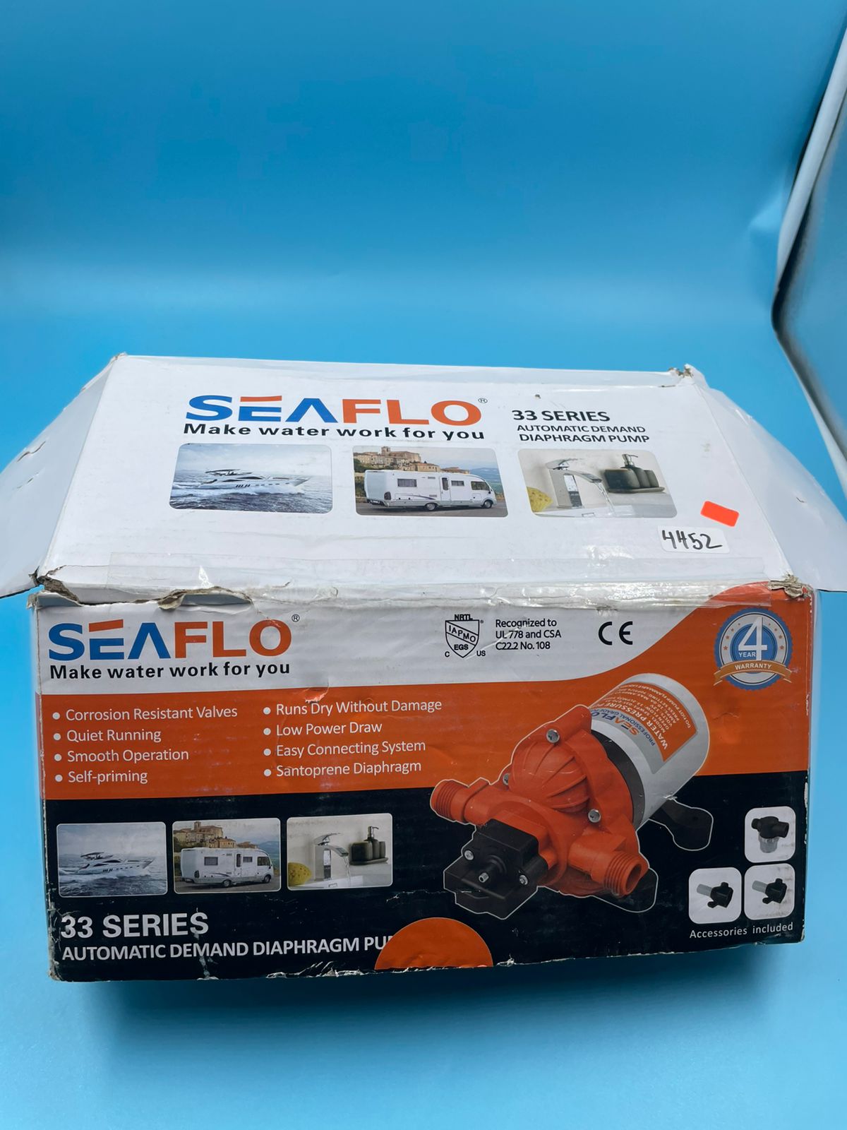 SEAFLO - Bomba de presión de agua de la serie 33 – 115 V CA.