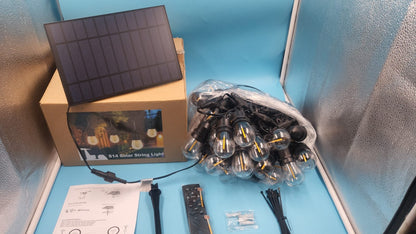Cadena de luces solares ZJOJO con bombillas Edison para exterior — vista 8