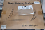 Repisas Flotantes Axeman 2 Pzas Blanco Dorado 16x12