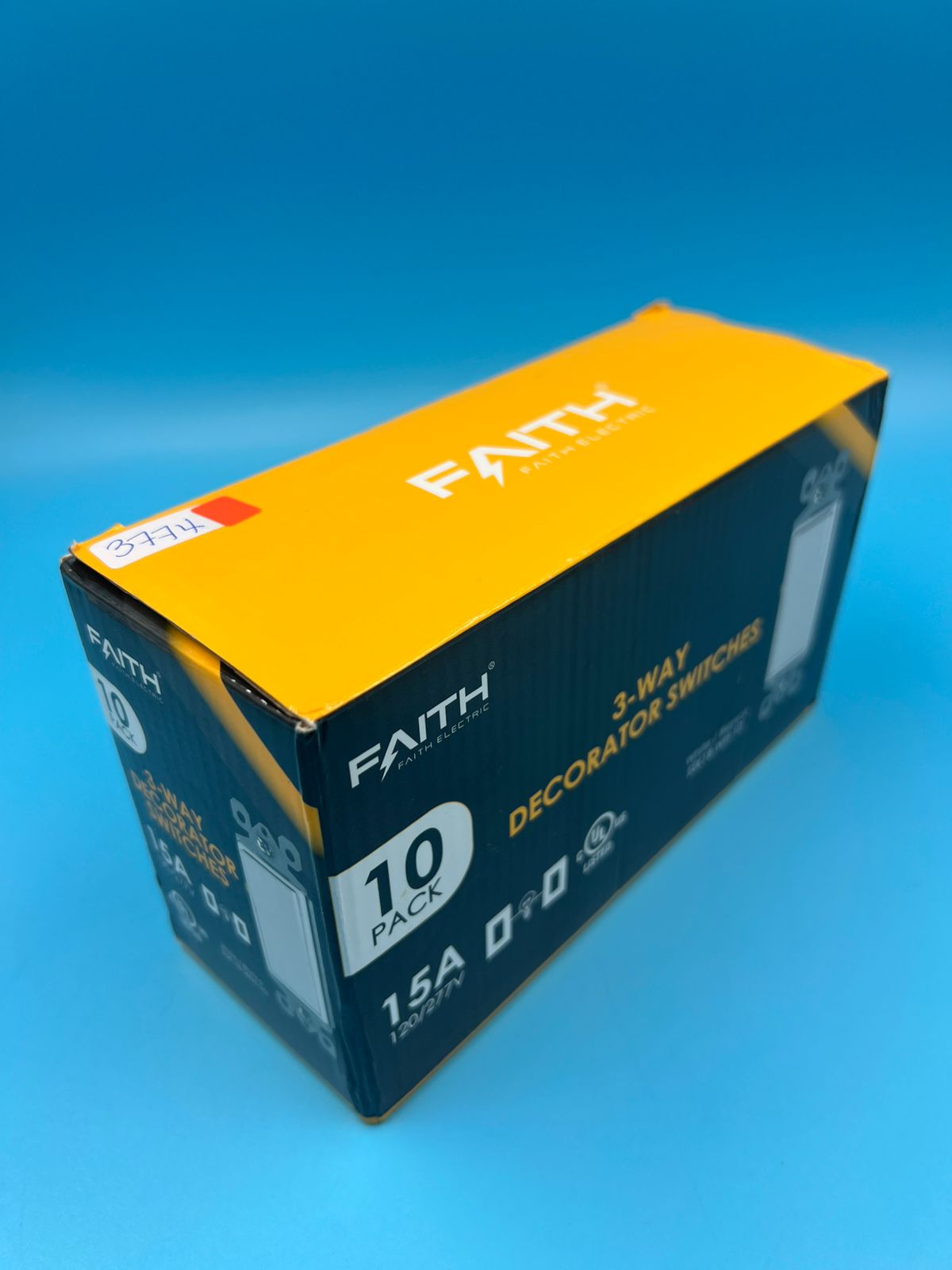 Interruptor de pared Faith [Paquete de 8] paleta decorativa 3 vías