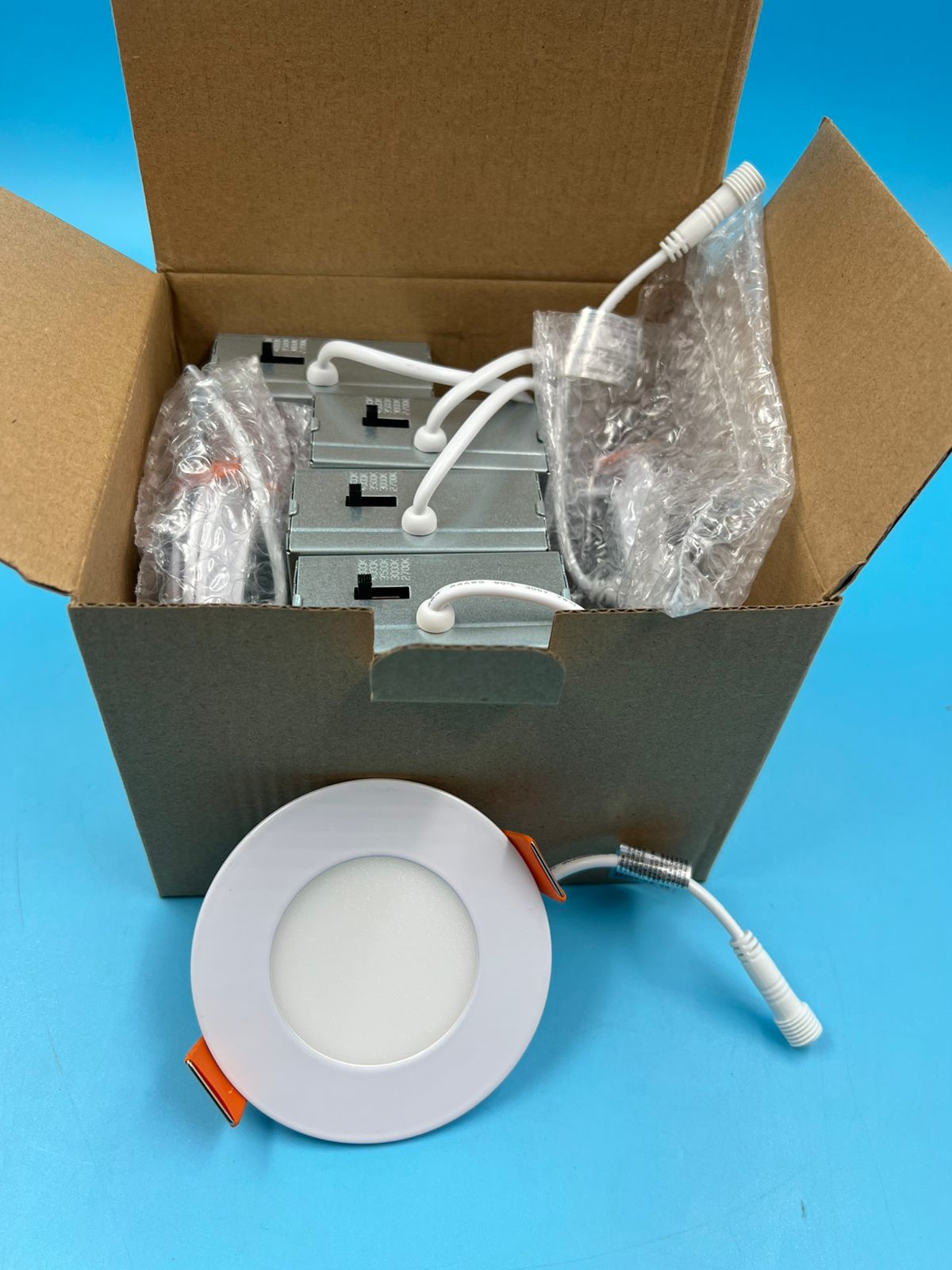 Amico Paquete de 24 luces LED empotrables ultrafinas 3"