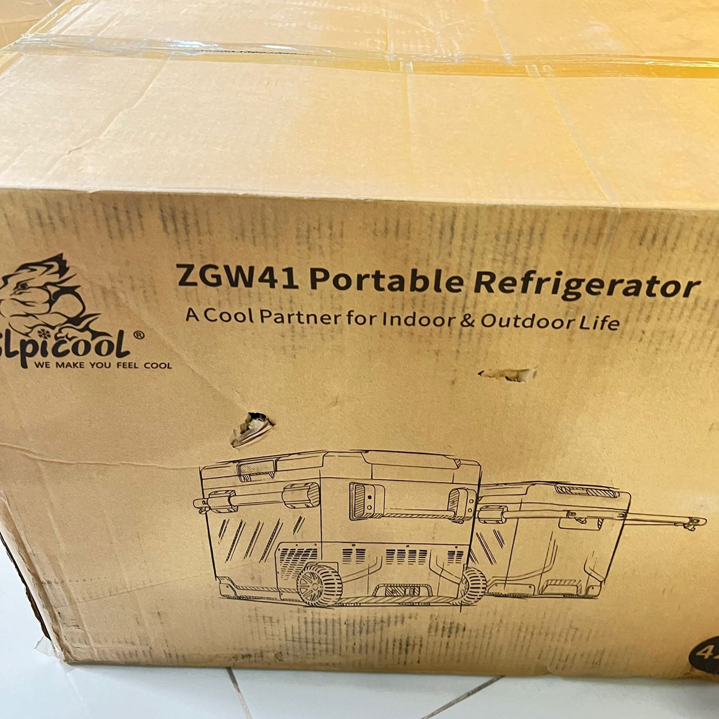 Refrigerador portátil de automóvil Alpicool 42 QT de galón