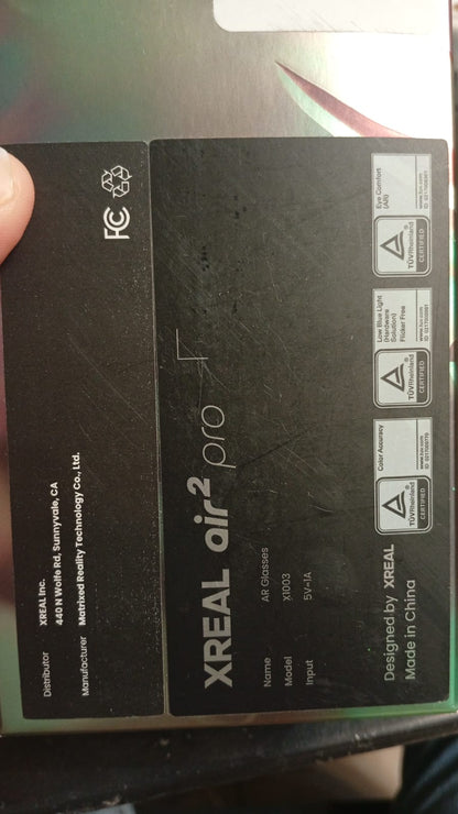Gafas de realidad aumentada XREAL Air 2 Pro, iPhone 15/Mac/PC/Android.