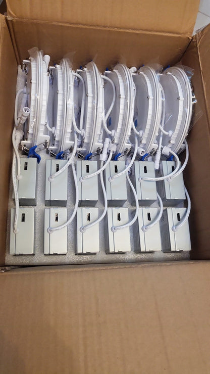 Luces LED empotrables de 6 ", regulable, 4000 K blanco frío. 12 PACK Ensenior