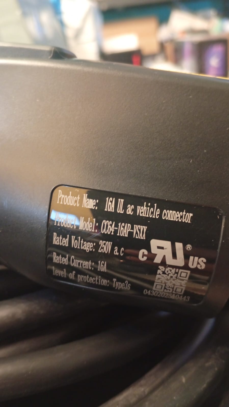 Cargador de auto portátil EV, nivel 1 y 2, 16 amp. 110/240V (USADO)