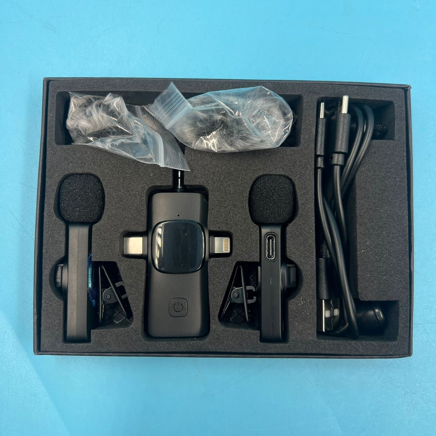 Micrófonos inalámbricos 3 en 1 para iPhone Android (USADO)