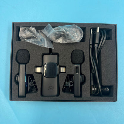 Micrófonos inalámbricos 3 en 1 para iPhone Android (USADO)