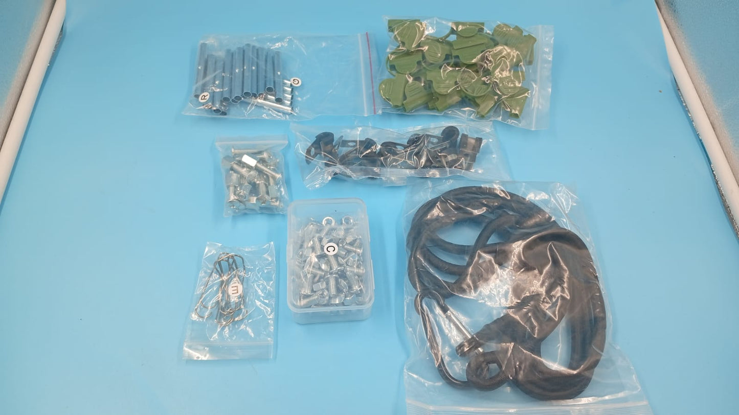 Cama elevada galvanizada de 4 x 2 x 1, para invernadero.