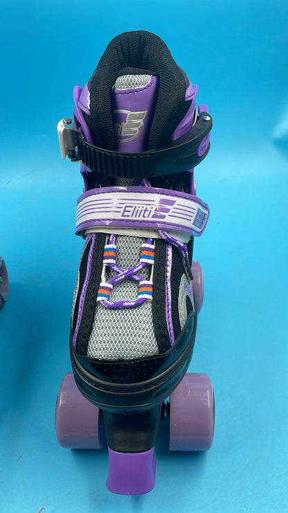 Patines de Cuatro Ruedas Para Niños y Niñas, Tamaño Ajustable 10J a 6.