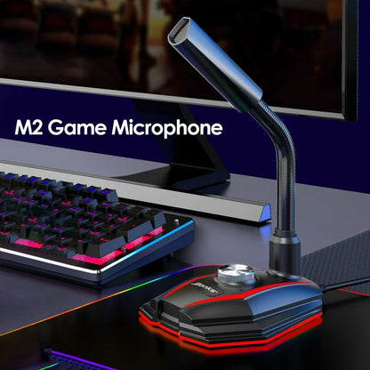Micrófono de escritorio ajustable para computadora.