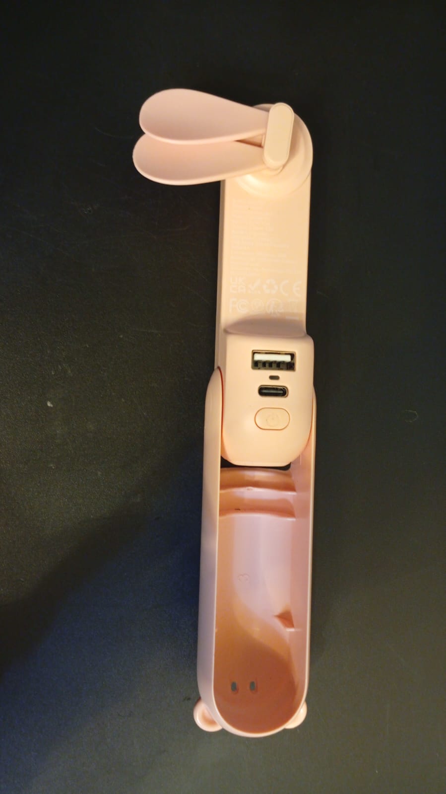 Ventilador de mano, Recargable, JISULIFE, portátil, (USADO).