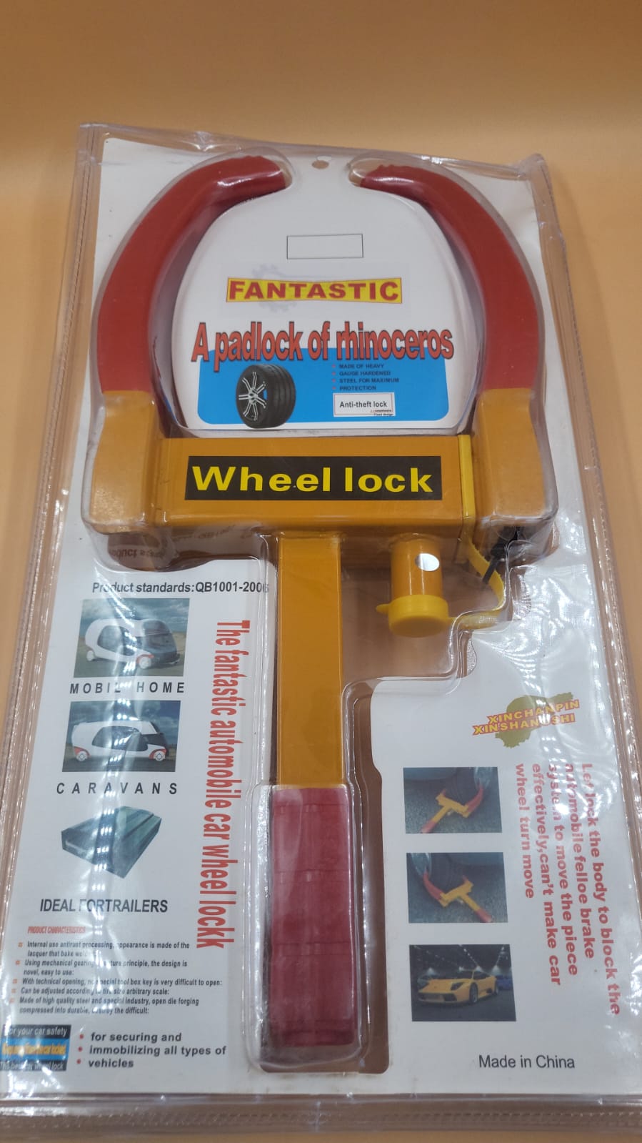 Bloqueo de rueda para coches, cerradura de rueda de remolque resistente