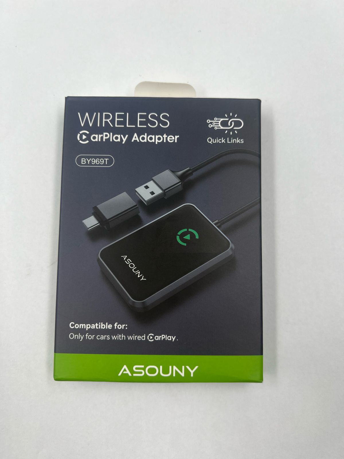 Adaptador inalámbrico CarPlay Plug and Play Asouny