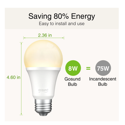 Bombilla inteligente Gosund, LED regulable, wifi, Alexa y Google.