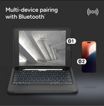 Funda con Teclado, Super Resistente para iPad, 9-8-7th Gen.