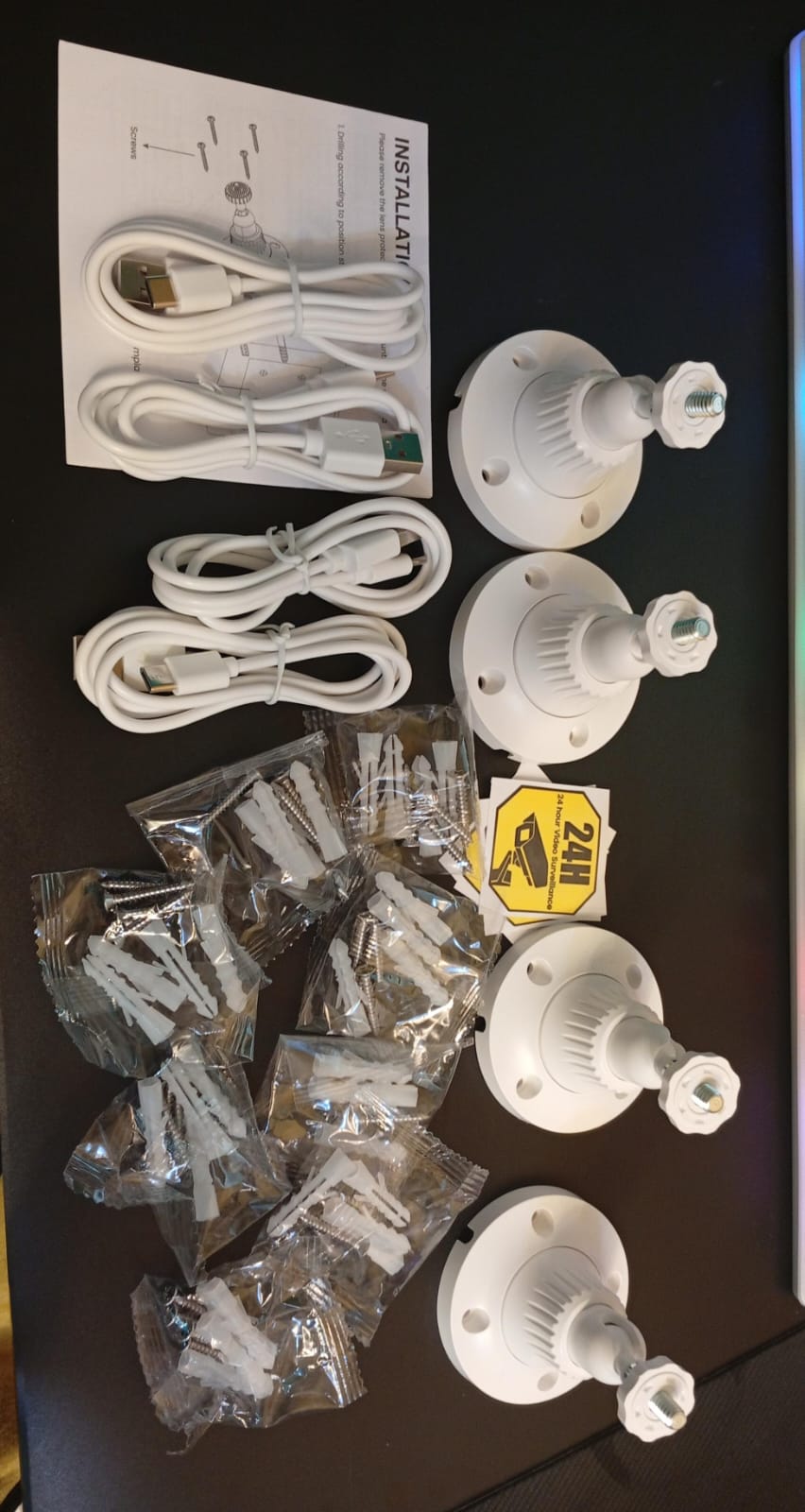 Cámaras de seguridad inalámbrica 2K, exteriores, sirena, det. mov.