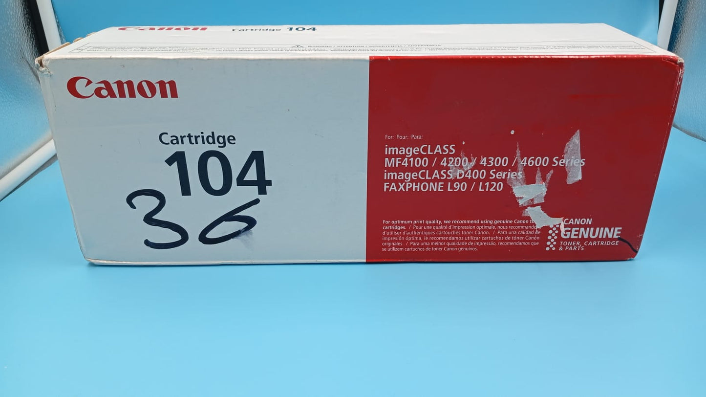 Cartucho Imageclass 104, Negro, CANON, 4600 series, L90, L120.