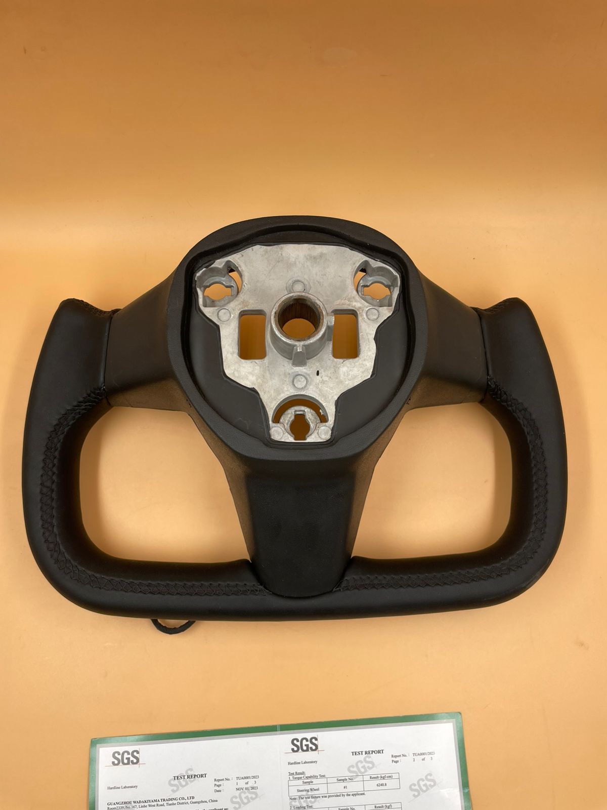 ZIMABLUE-Volante de yugo personalizado, piel de napa sin ribete delantero.(USADO)