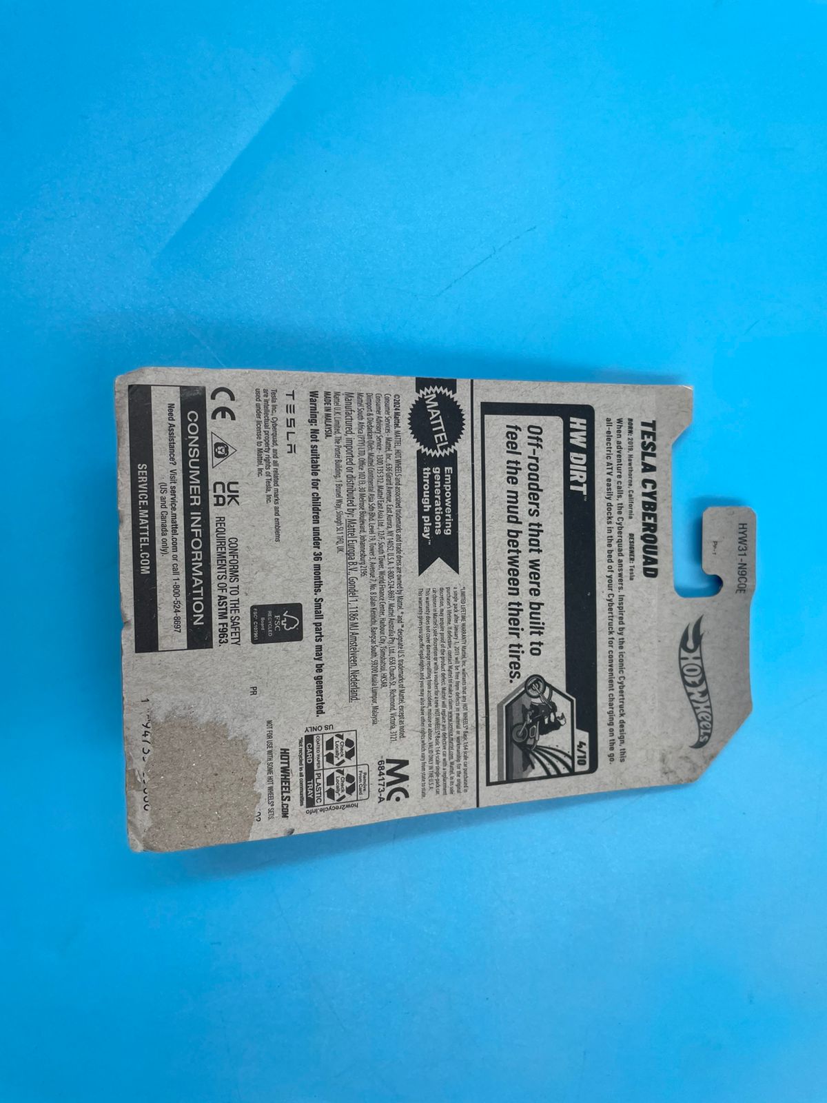 Hot Wheels Tesla Cyberquad, HW Dirt 4/10 [negro/plata] 82/250.