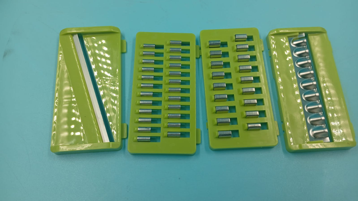 Cortador de Verduras, 16 en 1, 7 Cuchillas de Acero Inoxidable.