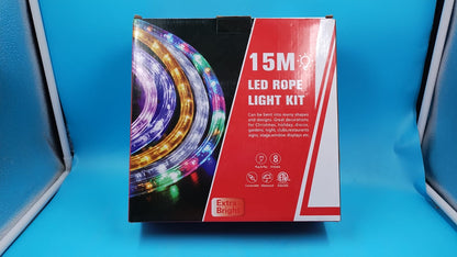 Guirnalda de luces LED de 360 LED, interiores y exteriores, 15.2m aprox.