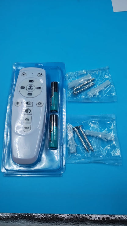 Lámpara de Techo LED, 50cm de diámetro, con control remoto, regulable.