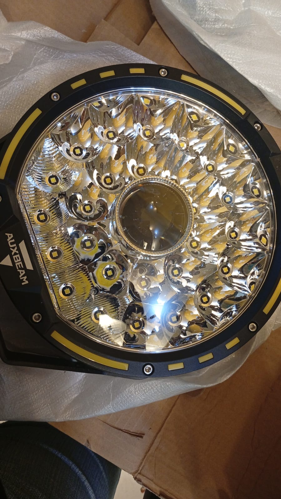 Luces de neblina, Auxbeam, OFF ROAD, Redondas, 9", todoterreno.