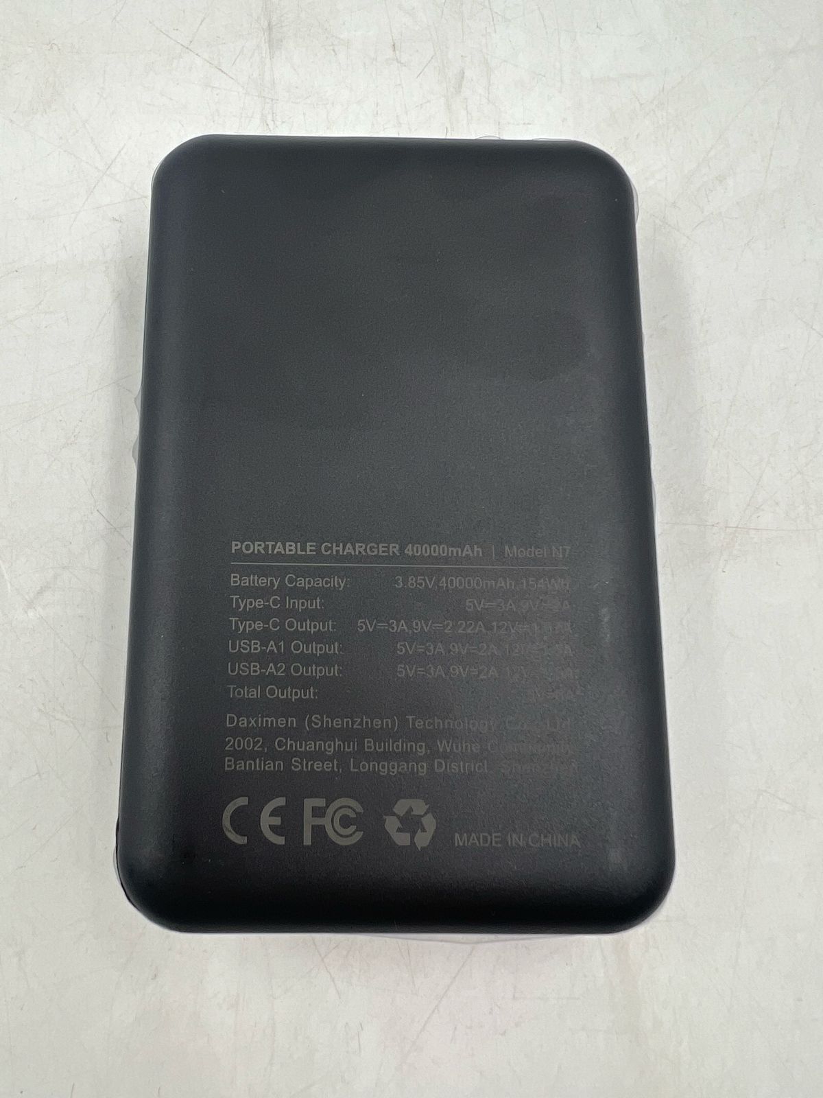 Cargador portátil N7 40 000 mAh carga rápida (USADO)