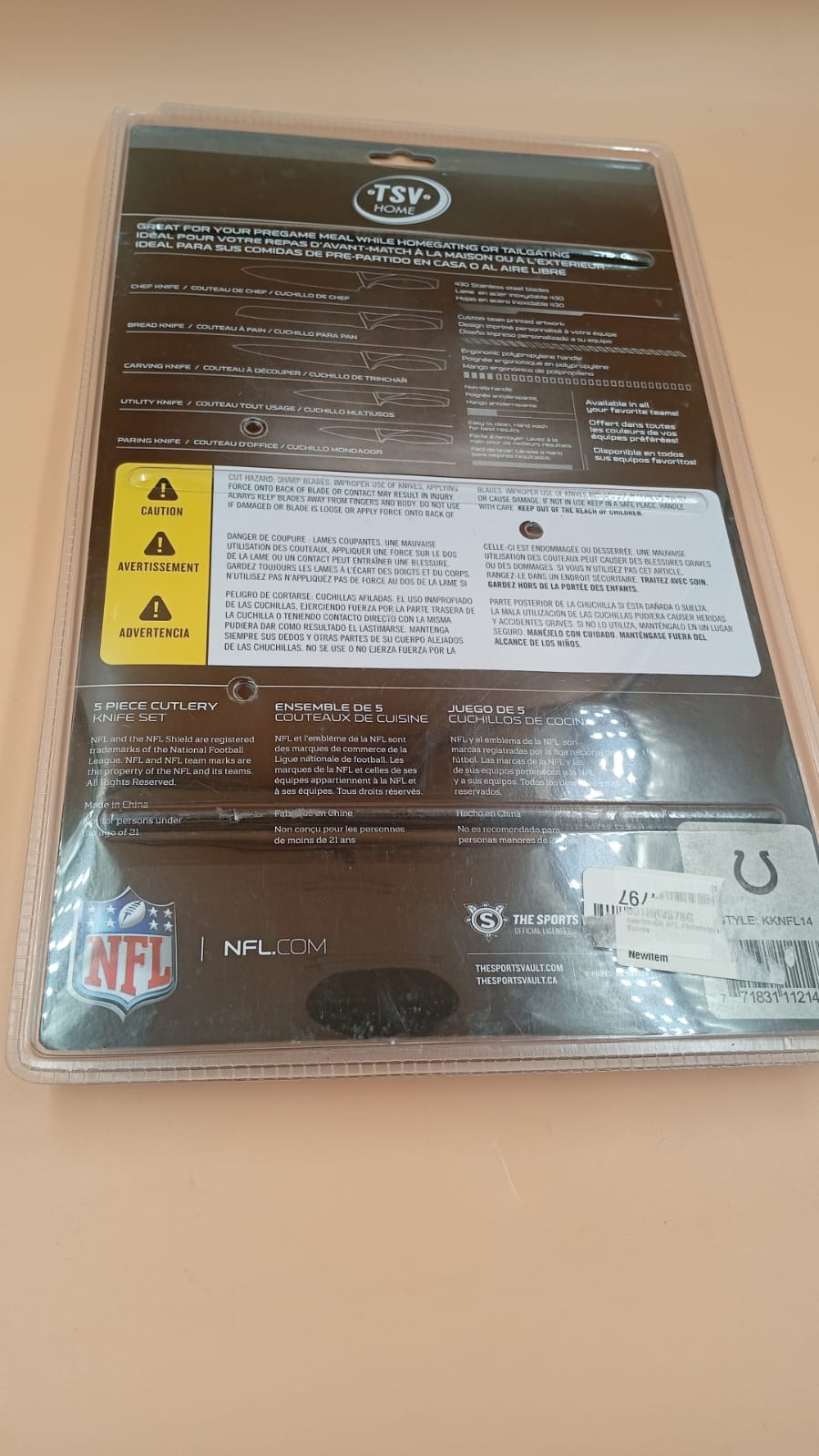 Juego de Cuchillos, The Sports Vault NFL Indianapolis Colts.