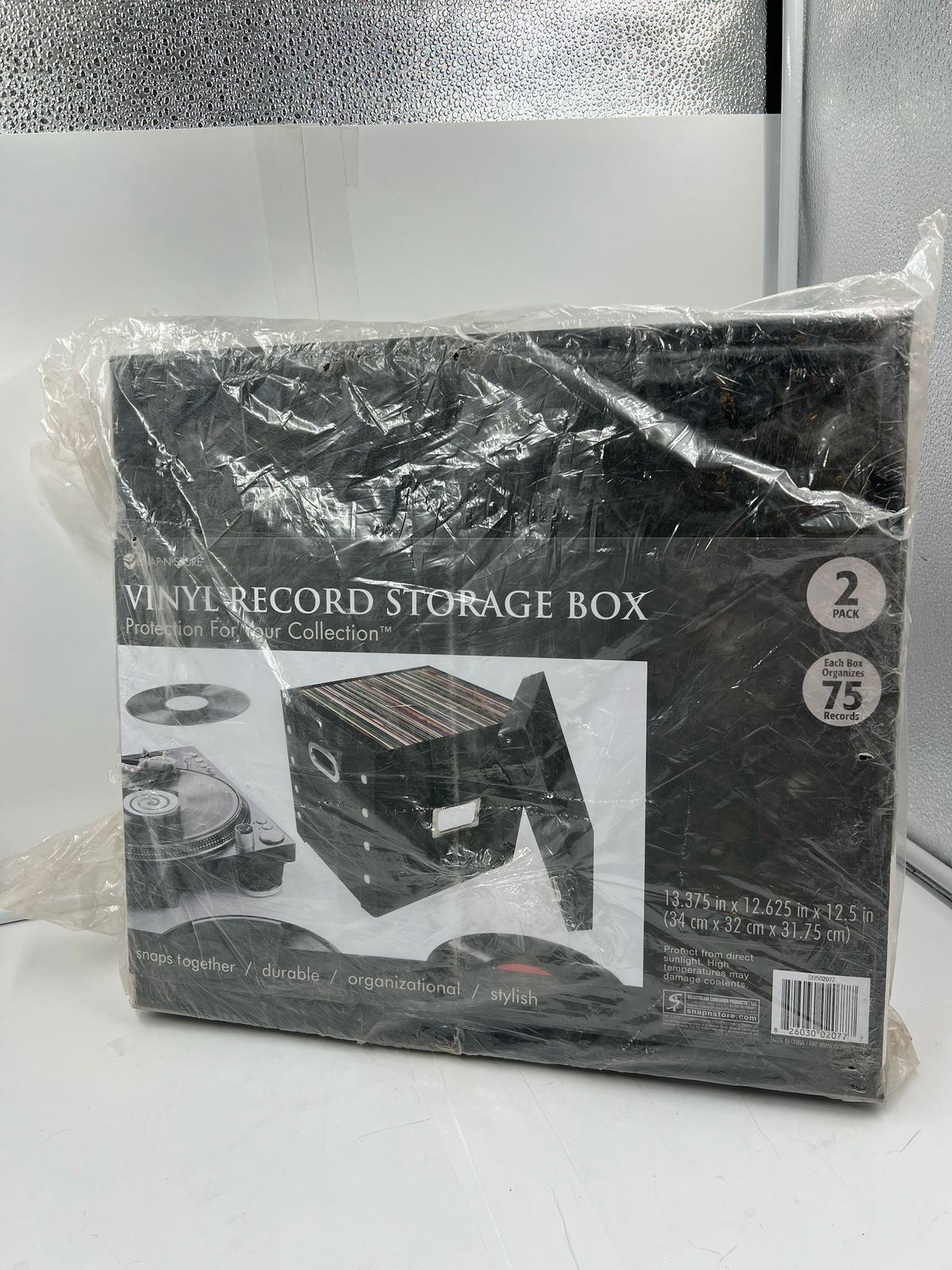 2 Cajas almacenamiento discos de vinilo 12"