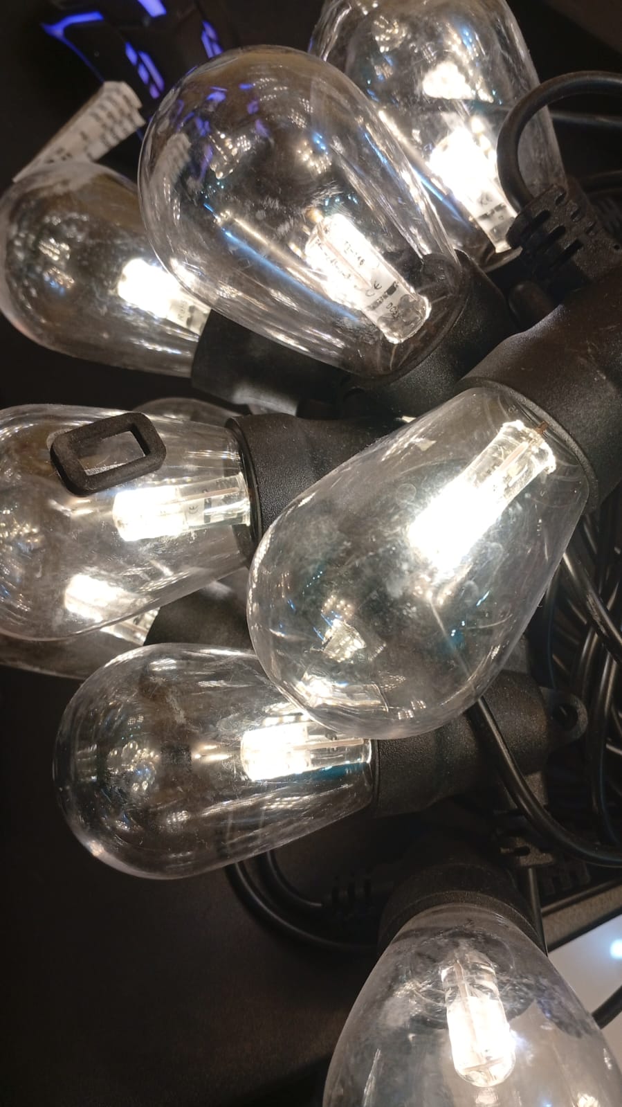 Guirnalda de luces, Impermeable, Solar, Exterior, 15 luces (USADO).