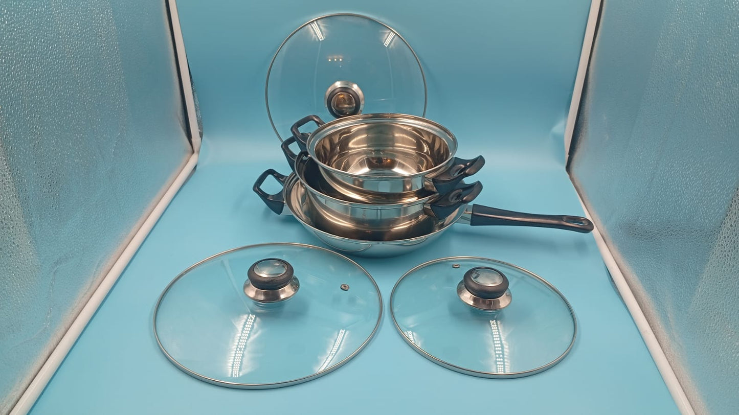 Bateria De Cocina, Kitchenes La Original, Acero Inox. (INCOMPLETA).