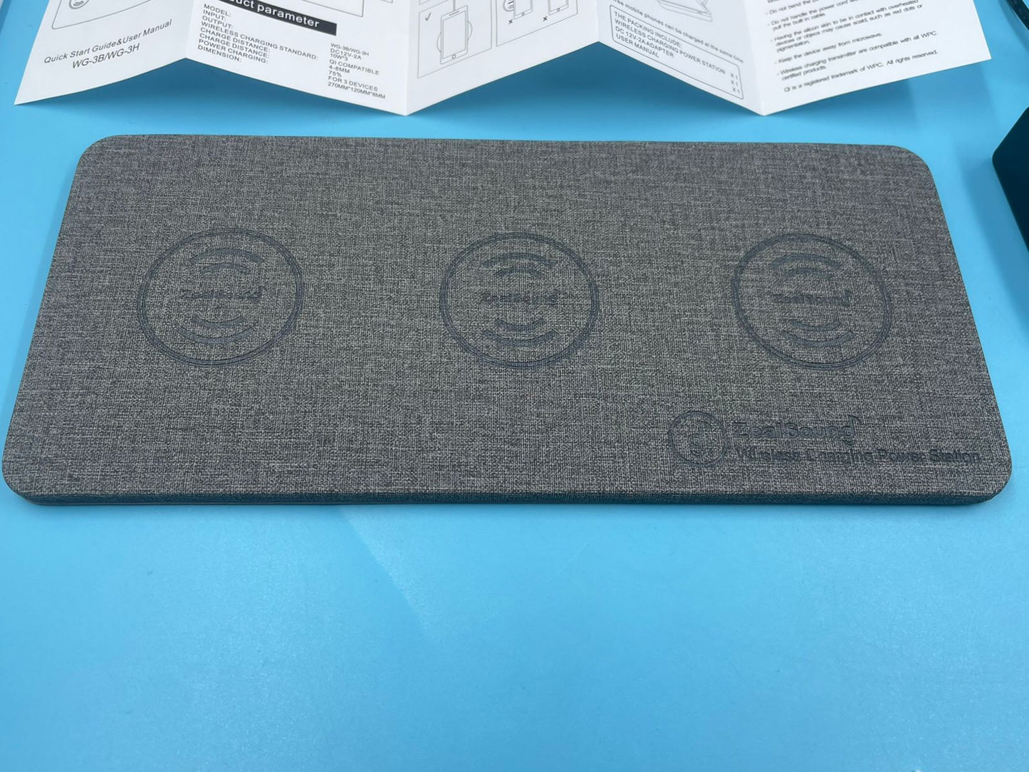 ZealSound Cargador inalámbrico Triple, Almohadilla de Carga inalámbrica con certificación.