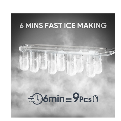 Máquina de hielo de encimera,  2 tamaños de cubitos, (USADO).
