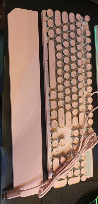 Teclado mecánico para juegos, MageGee, retroiluminado c/cable.