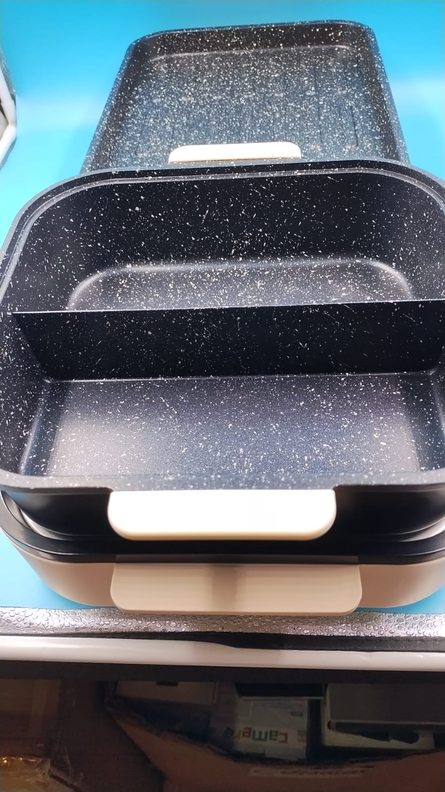 Parrilla eléctrica para interiores, 2 en 1, Control de Temp. (USADA).