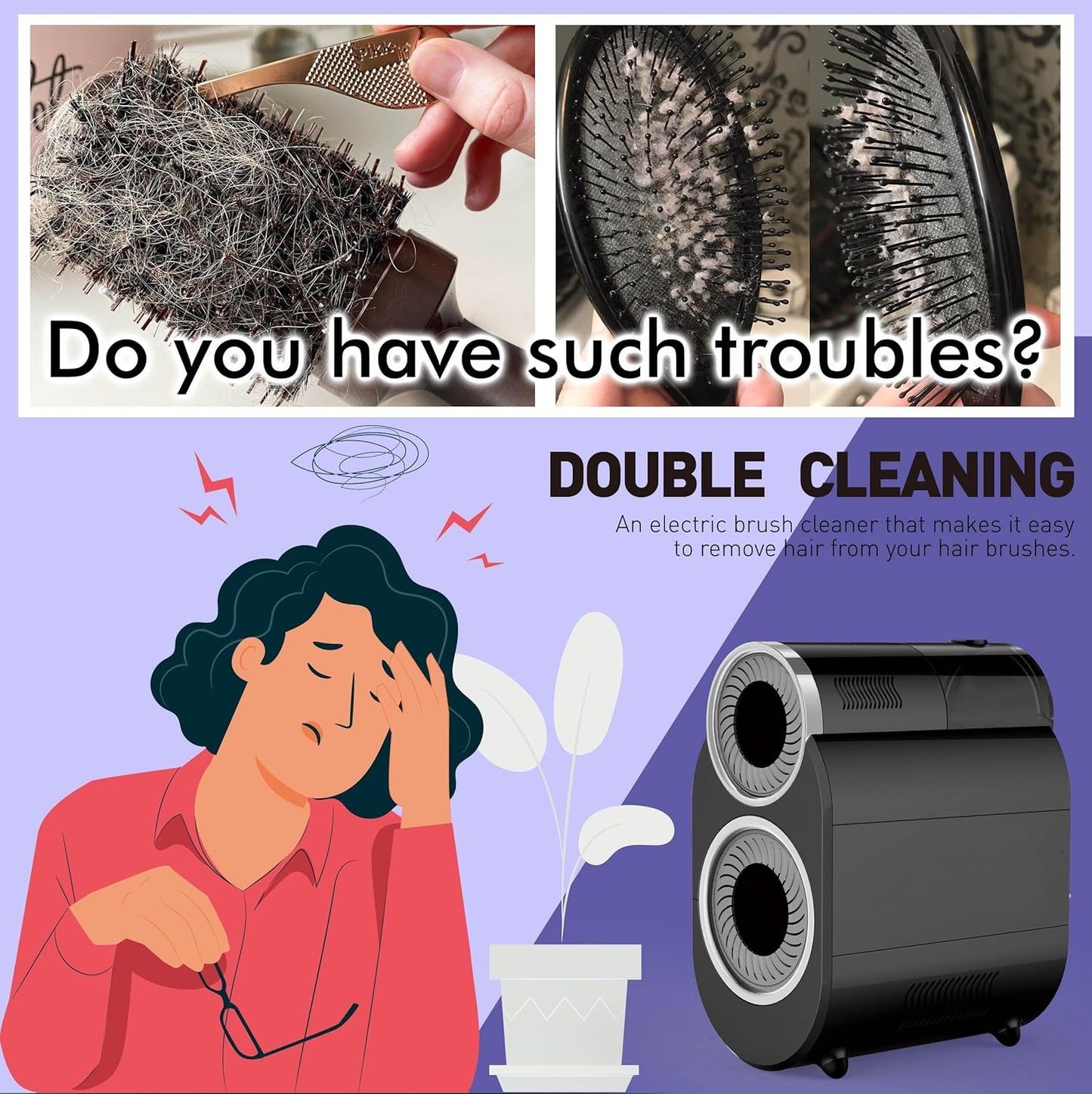 Maquina automatica de limpieza de cepillos para cabello.(USADO)